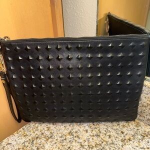 MCM Black Studded Leather XL wristlet/ clutch. Like new condition